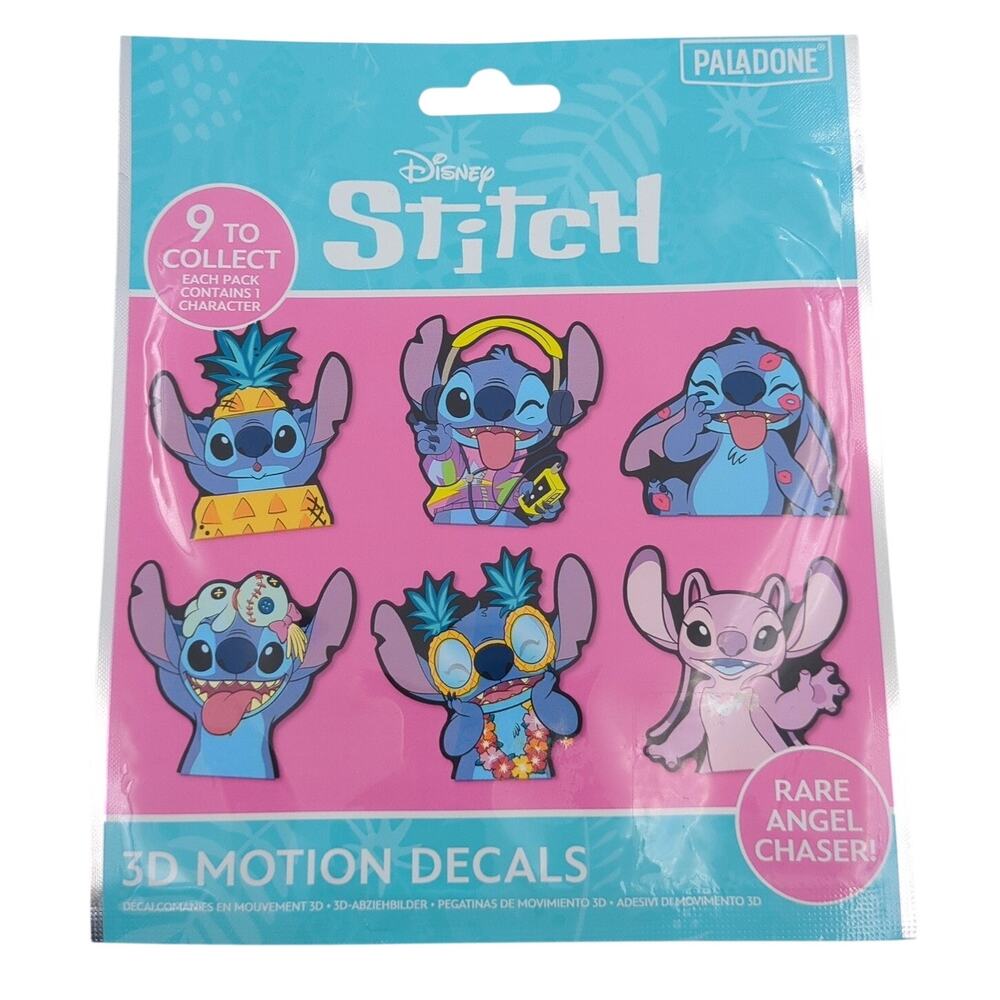 Disney Paladone Stitch 3D Motion Decals Stickers Lilo & Stitch Angel Chaser NEW